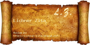 Lichner Zita névjegykártya